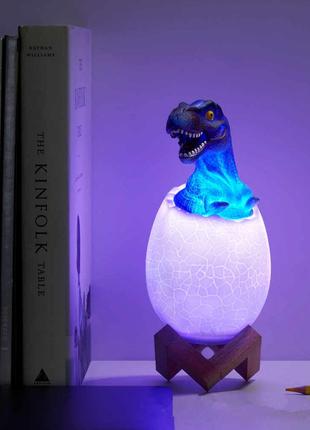 3D Лампа ночник аккумуляторный яйцо Динозавра