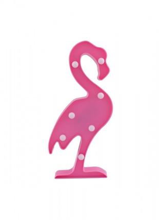 Светильник-ночник для декора 3D Фламинго (светло-розовый)