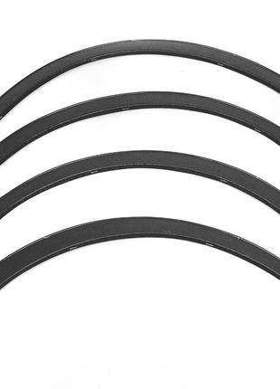 Накладки на арки (4 шт, черные) для Skoda Fabia 2007-2014 гг.