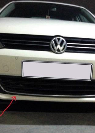 Улыбка на передний бампер U 2011-2014 (нерж) для Volkswagen Je...