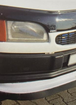 Накладка на передний бампер ЛИП (черная) для Ford Transit 1991...
