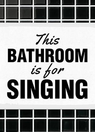 Табличка интерьерная металлическая This bathroom is for singing