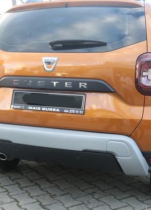 Накладка на задний бампер U-Type (ABS, серая) для Dacia Duster...