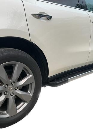 Боковые пороги RedLine V1 (2 шт., алюминий) для Acura MDX 2013...