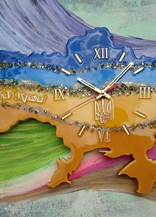 Годинник настінний з епоксидної смоли Годинника ручної роботи
