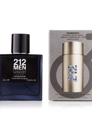 Чоловічий мініпарфум Carolina Herrera 212 Men 60 мл (370)