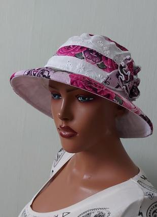 Красивая шляпа панама шляпа на лето 56-58