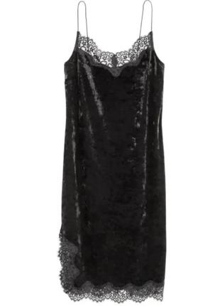 Крутое велюровое миди платье h&amp;m в бельевом стиле - 16 р-р...