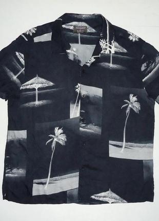 Рубашка  гавайская primark relaxed fit viscose гавайка размер ...