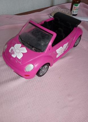 Розовая машинка кабриолет