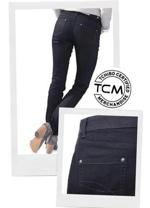Чернильные джинсы slim tcm tchibo немецкое качество слим темно...