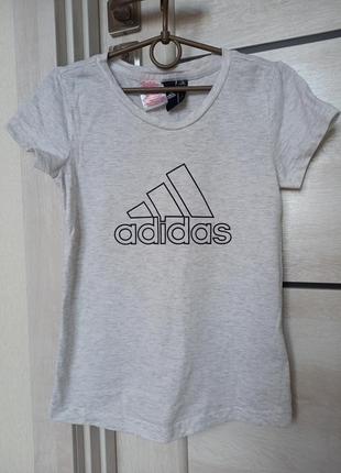 Красивая модная футболка adidas адидас оригинал для девочки 9-...