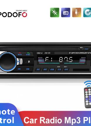 Автомагнитола Блютуз 1DIN Podofo JSD 520 AUX USB BLUETOOTH Ori...