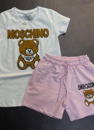 Женский сет moschinо: футболка + шорты