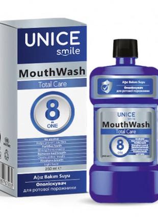 Ополіскувач для ротової порожнини unice smile, 250 мл