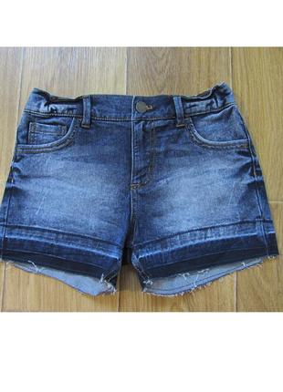 Красиві модні стрейчеві темні шорти джинсові f&f для дівчинки ...