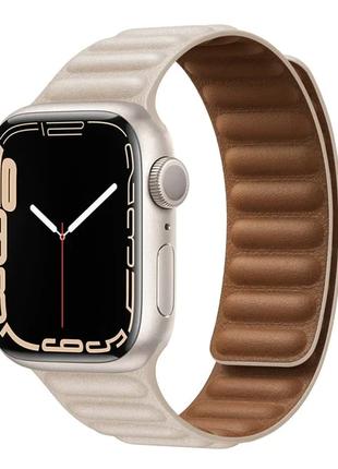 Ремінці Magnetic Leather Loop - для Apple Watch Stone 42/44/45...