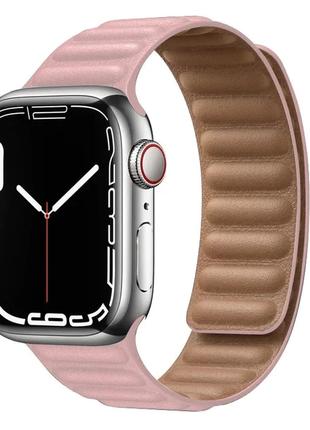 Ремінці Magnetic Leather Loop - для Apple Watch Pink 42/44/45/...