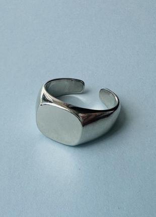 Кольцо серебро 925 проба посеребрения печать кольца