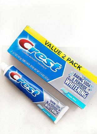 161 г. 2 шт crest baking soda отбеливающая зубная паста крест
