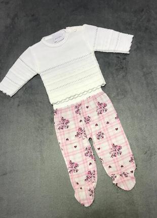 Комплект свитер + ползунки на младенца