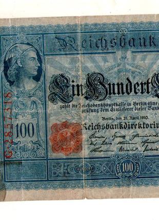 Германська імперія 100 марок 1910 рік №127