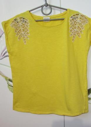 Красива святкова модна футболка жовта зара zara для дівчинки 9...