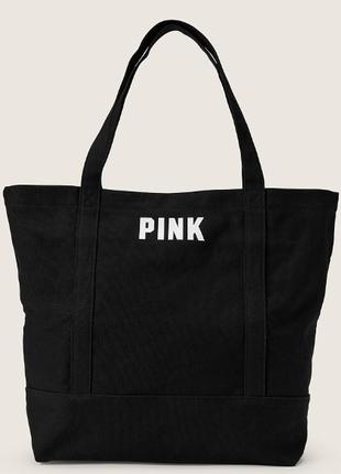 Холщовая сумка шоппер Pink Victoria Secret Виктория Сикрет Ори...