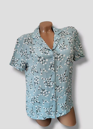 Жіноча блуза квітковий принт укорочена блузка віскоза