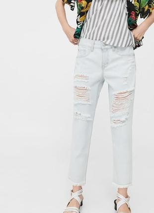 Модные джинсы бойфренды манго. размер 38.