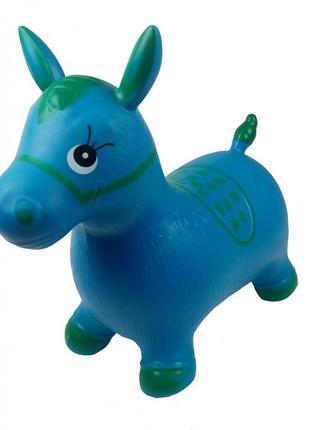 Детский прыгун-лошадка ms 0373 резиновый (синий)