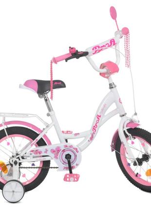 Велосипед детский prof1 y1425 14 дюймов, розовый
