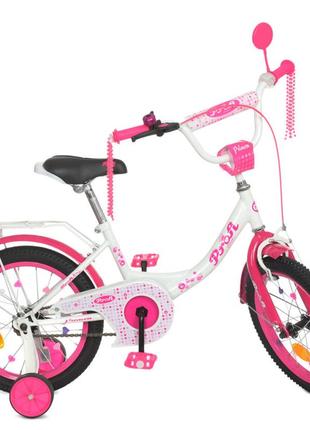 Велосипед детский prof1 y1614 16 дюймов, розовый