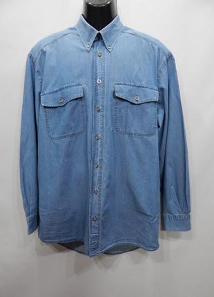 Мужская джинсовая рубашка с длинным рукавом Cavori р.50-52 002...