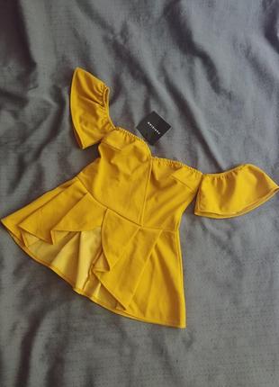 Новая блуза топ shein с открытыми mango плечами zara футболка ...
