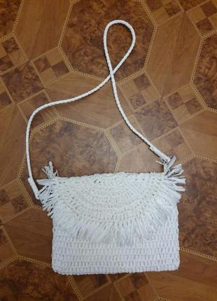 Плетена сумка соломка