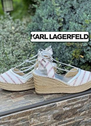 Karl lagerfeld стильные оригинальные сандалии босоножки 37р.