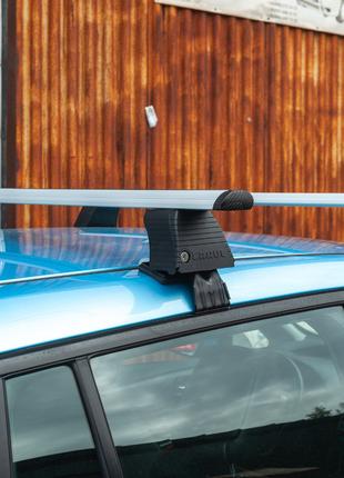 Автобагажник для гладкой крыши (хром, пара) для Nissan Leaf 20...