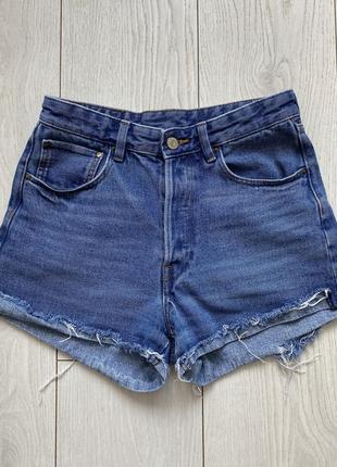 Женские джинсовые шорты на высокой посадке denim co size s-m (...