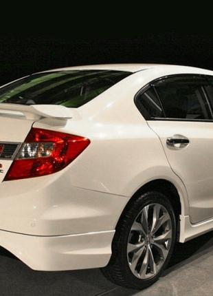 Бічні пороги (під фарбування) для Honda Civic Sedan IX 2011-20...