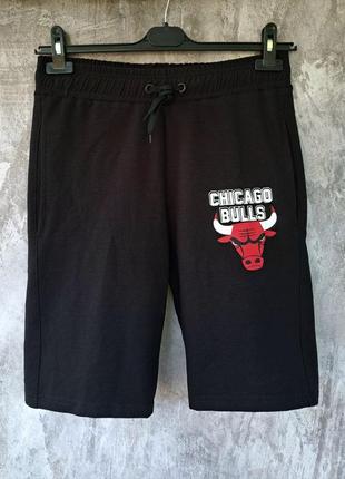 Мужские трикотажные шорты chicago bulls, чикаго буллс(маломеря...