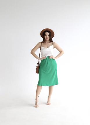 Женская юбка из американского крепа idiali зеленый 42 (10081142)