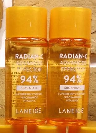 Laneige radian-c advanced effector 15 ml осветляющая эссенция ...