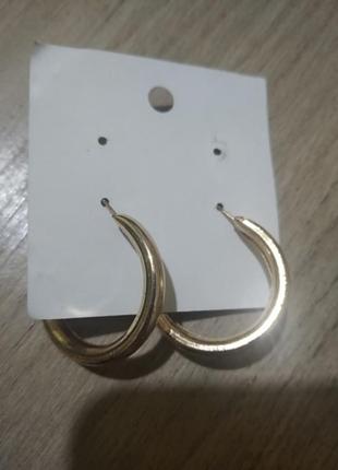Серьги кольца 2,5 см + подарок серьги кольца 4,5 см