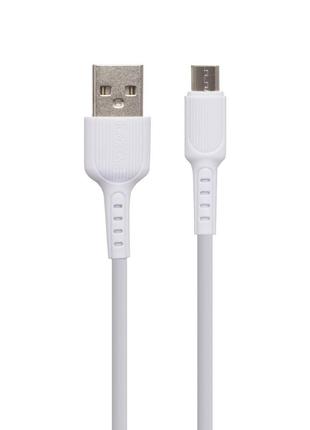 Кабель Borofone BX16 USB - microUSB 2A 1 m White