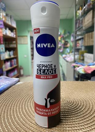 Nivea Max Pro 48H Antiperspirant Spray Антиперспірант "Чорне т...