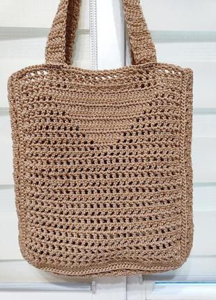 Шопер, сумка prada, плетена сумка,  сумка на плече