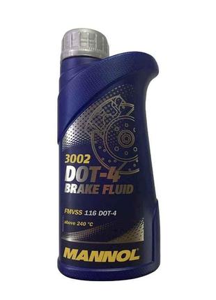 Гальмівна рідина DOT-4 BREKE FLUID (455 g) ТМ MANNOL