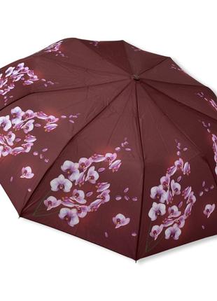 Женский зонт THEBEST полуавтомат орхидея на 10 спиц #0733/5