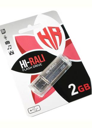 Флешнакопичувач USB 2GB Hi-Rali Corsair Series Silver (HI-2GBC...